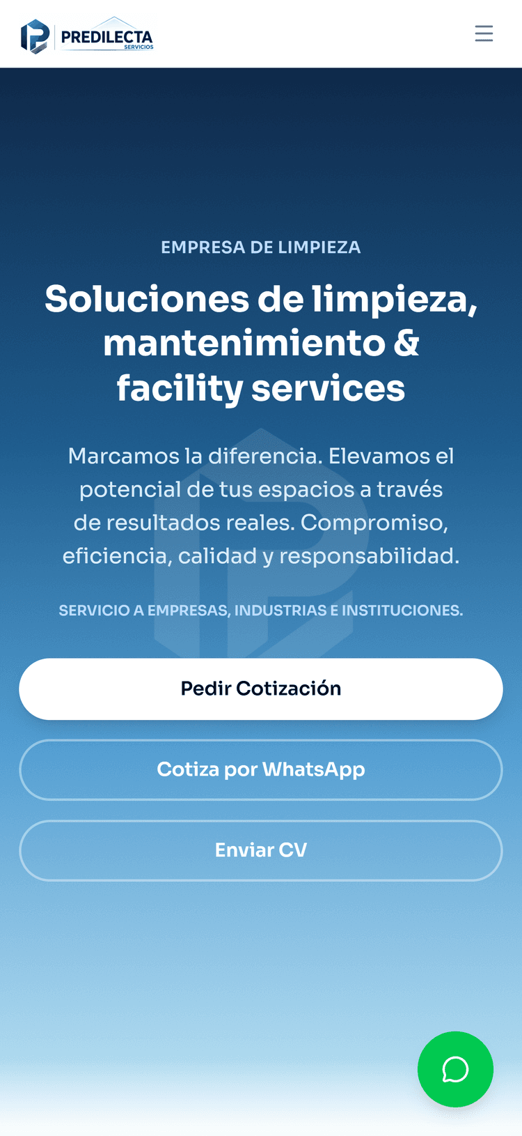 Predilecta — Empresa de Limpieza mobile