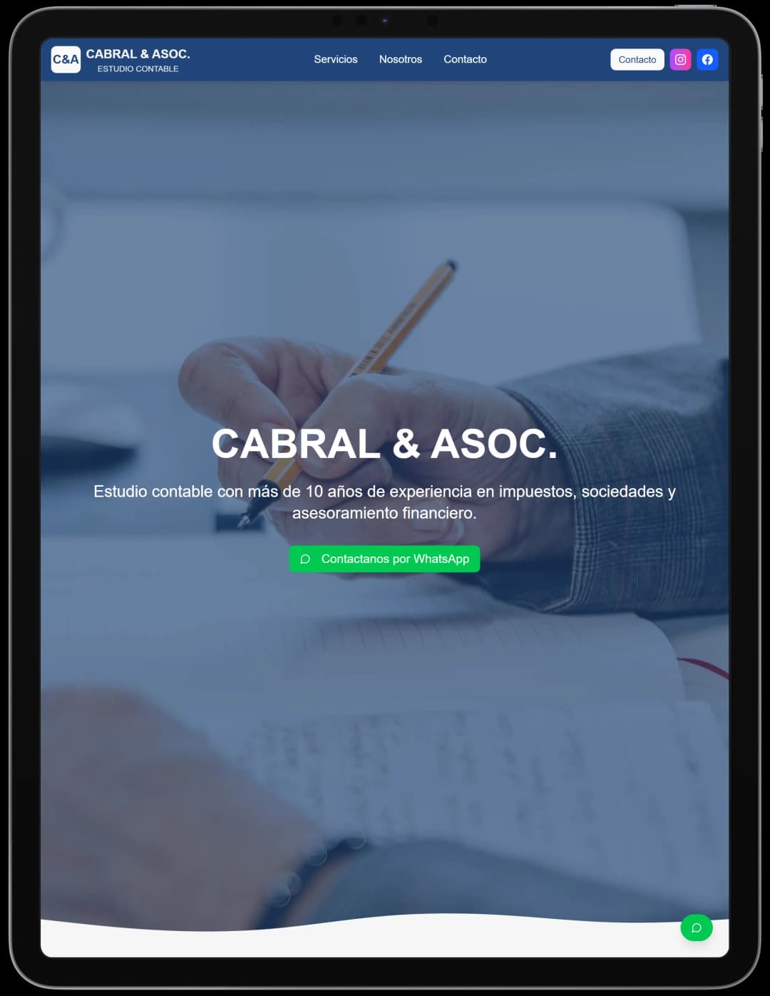 Cabral & Asociados — Estudio Contable tablet