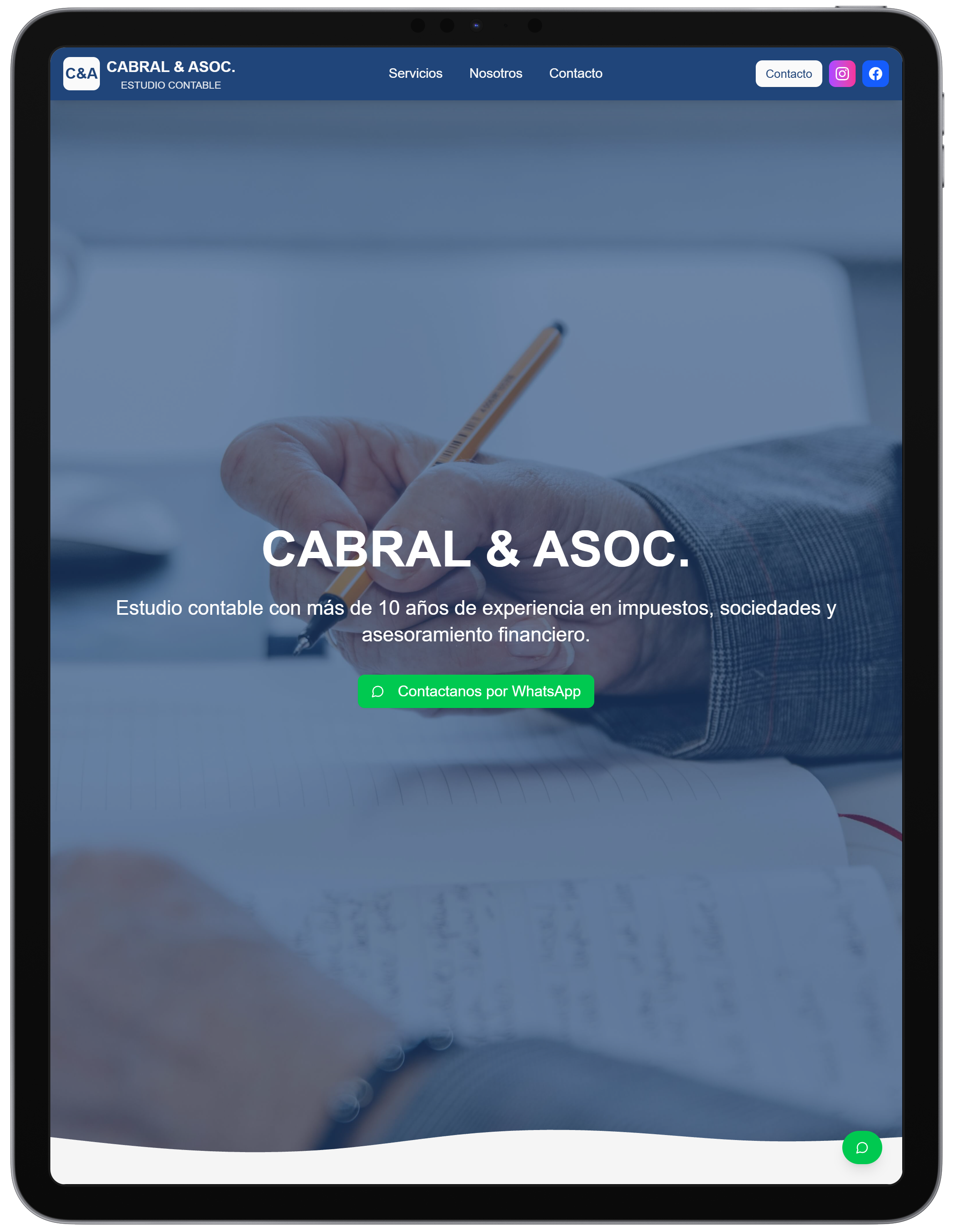 Cabral & Asociados — Estudio Contable tablet
